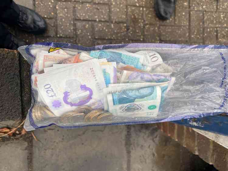 Bundles of cash were in the teenager's possession