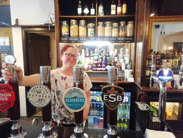 Back behind the pumps: Angel and Crown general manager Hannah Lawson