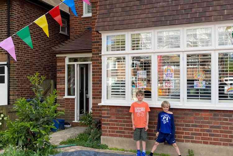 L-R: Charlie and his brother Harry, eight