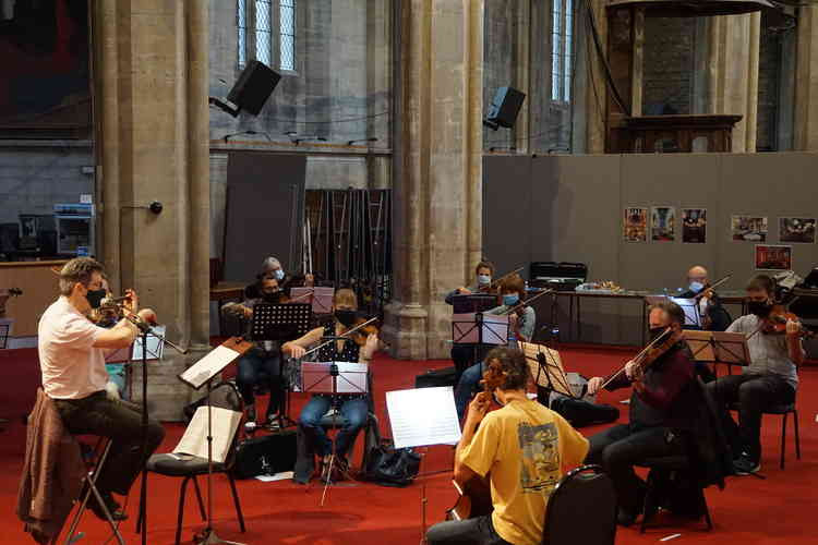 Members performed Serenade for Strings - photo by Nikos Michalakis