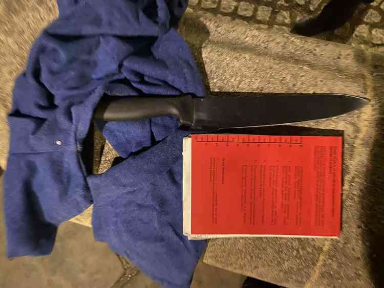 Photo posted by South Richmond Police of the knife found by officers