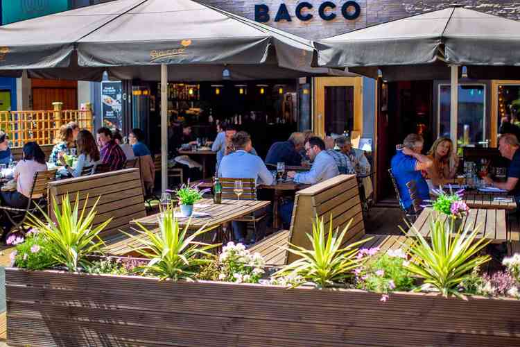 The restaurant on Kew Road has an attractive outdoor dining area