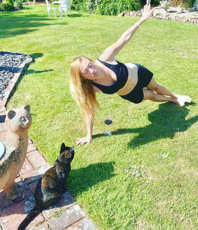 Yoga in the garden