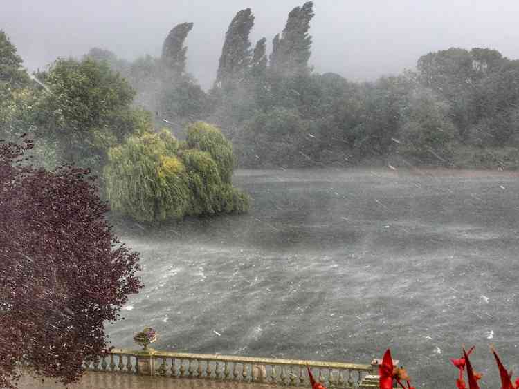 Twickenham in the midst of a thunderstorm. Photo by Ruth Wadey