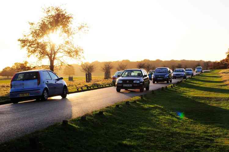 Traffic in Richmond Park