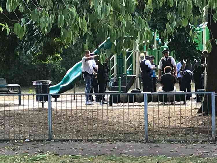Police were called to the playground in Moormead Park