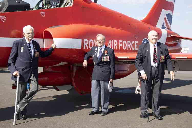 Veterans Whitson Johnson, Albert Lamond and Barney Roberts