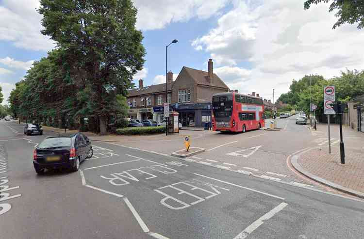 The collision happened on Upper Richmond Road at the junction with Dover House Road.jpg