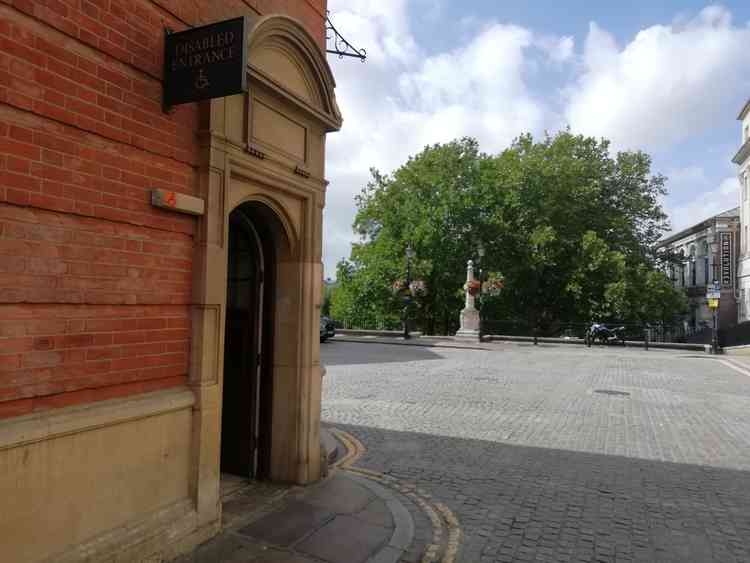 Richmond's Old Town Hall looking out onto the riverside