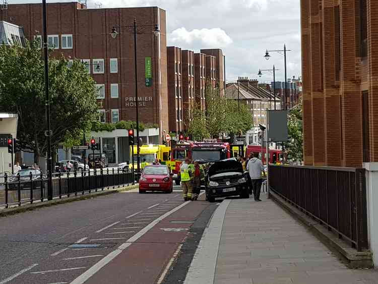 The collision happened on London Road in Twickenham. Photo by Simon Ridley