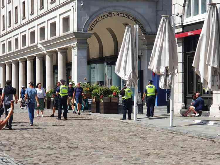 Officers in central London (stock photo)