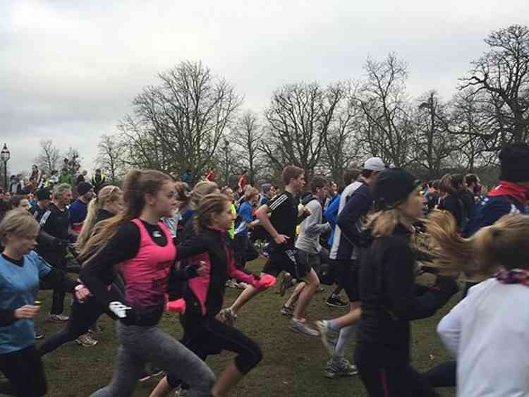 Running for fitness - parkrun participants set off