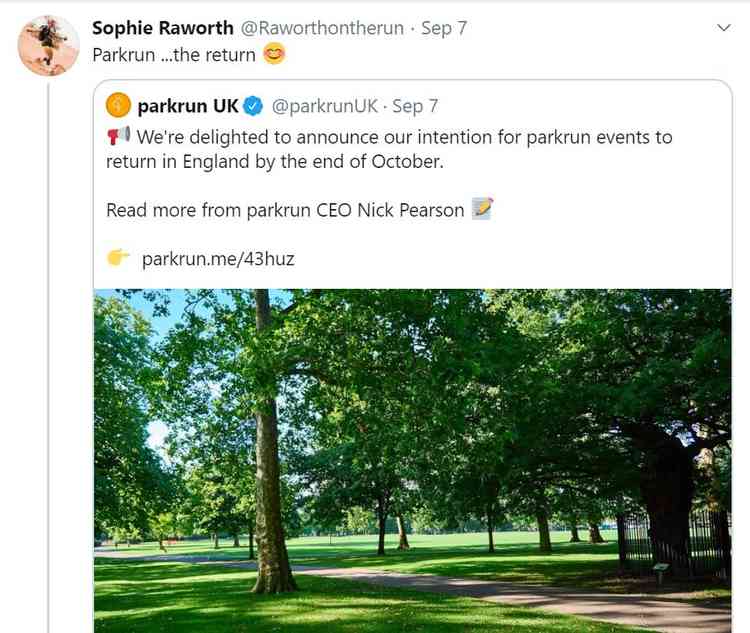 BBC newsreader Sophie looking forward to parkrun