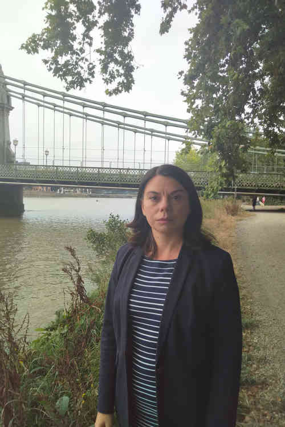 Sarah Olney MP at Hammersmith Bridge