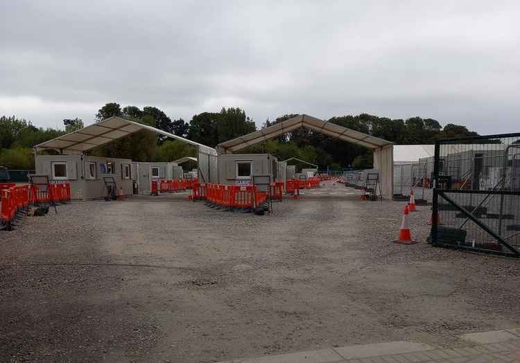 The testing centre at Twickenham Stadium. Photo by Con O'Brien