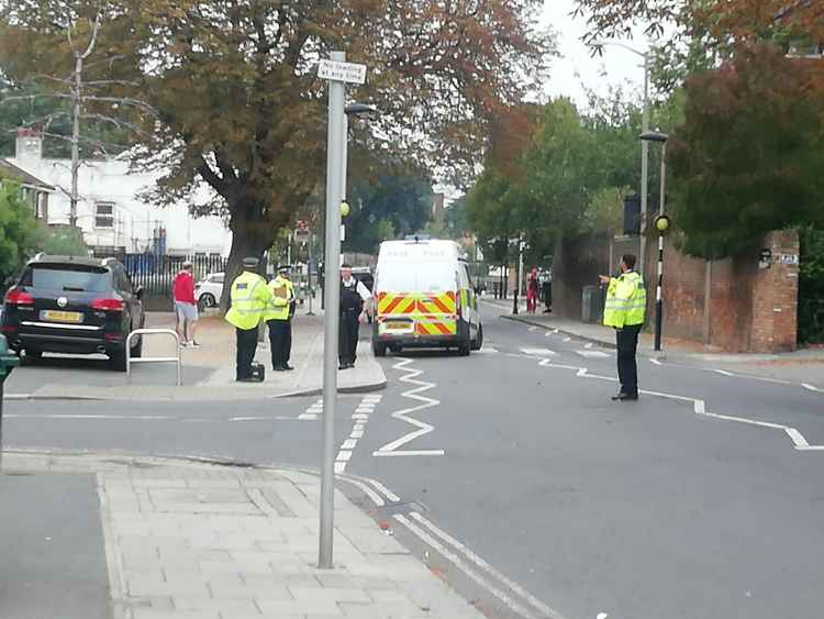 Officers were directing traffic to ensure motorists could pass through safely