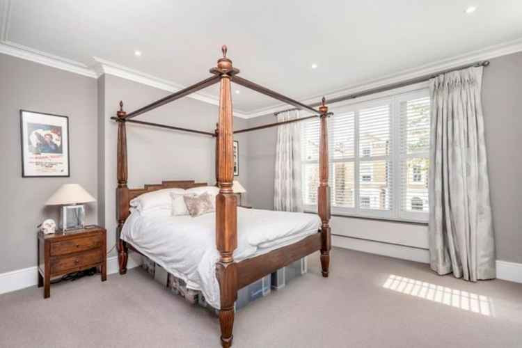 The house boasts a four poster bed