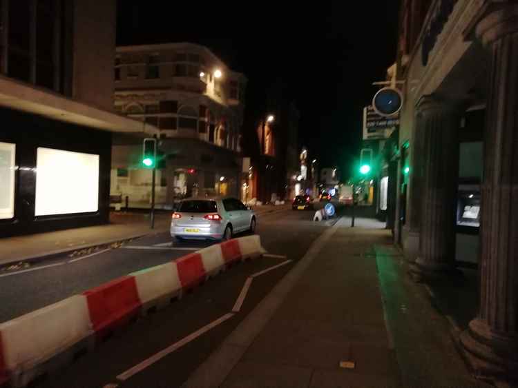 Richmond town centre at night