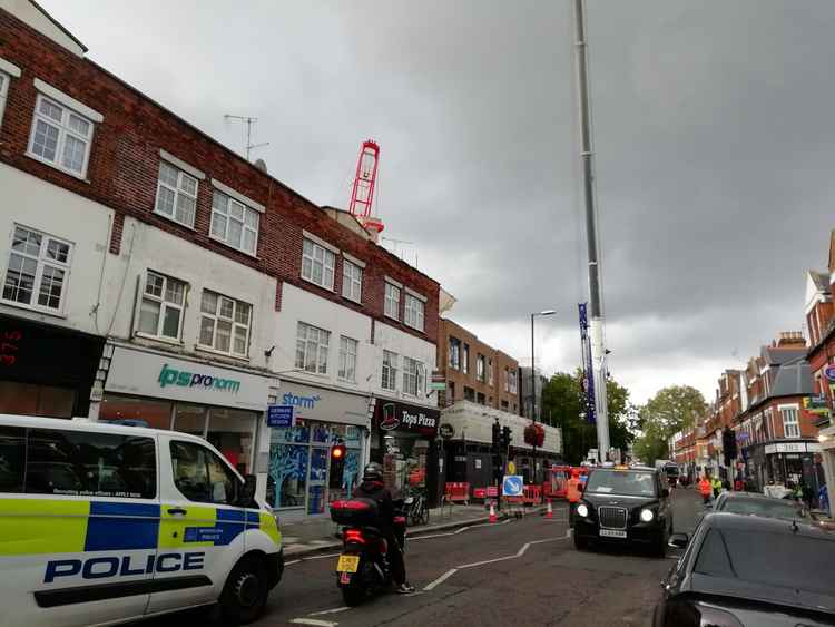 Traffic is moving in one direction at a time along Richmond Road