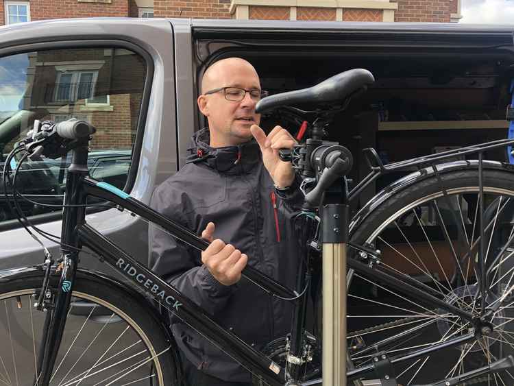 He's has serviced more than 50 bikes in the three months after setting up