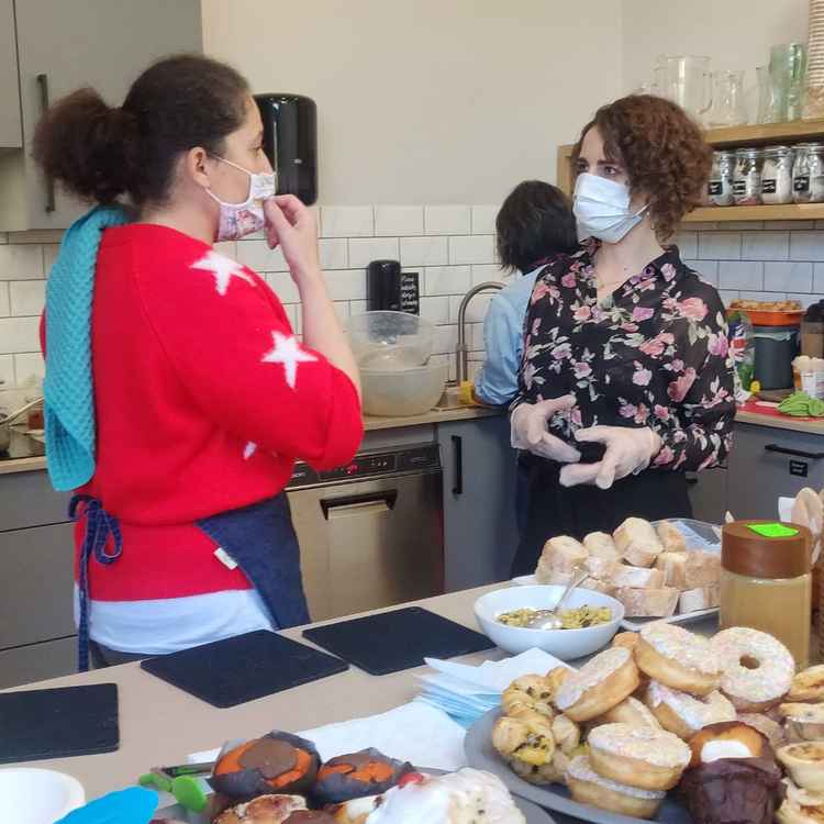 Lib Dem candidate for Mayor of London, Luisa Porritt (right) at the ETNA Centre