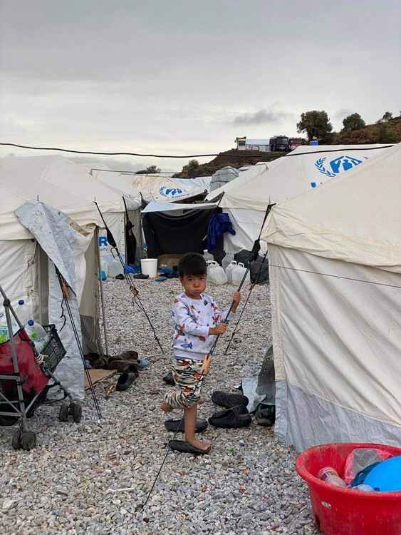 A child in Lesbos