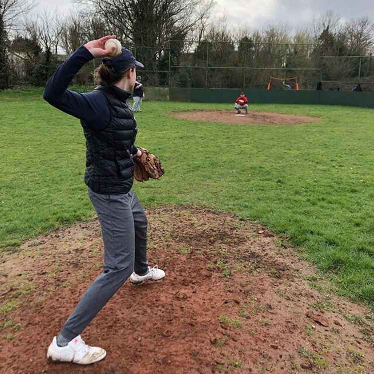 A pitcher in practice