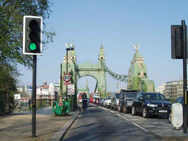 Traffic on the bridge. Photo by Chris Andrews