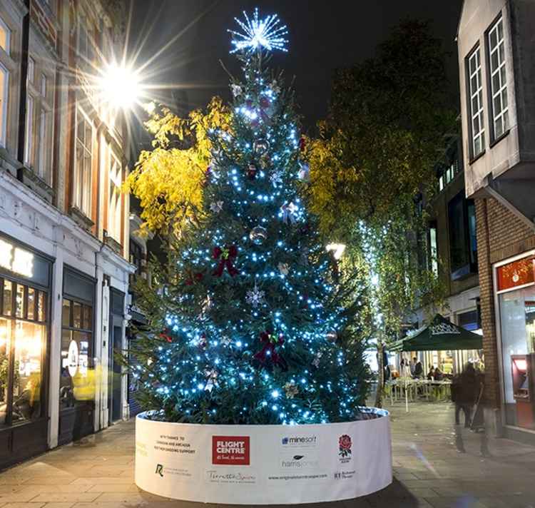 Town centre Christmas tree