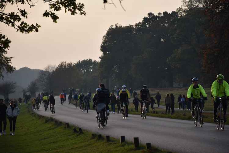 Cyclists on Sawyer's Hill