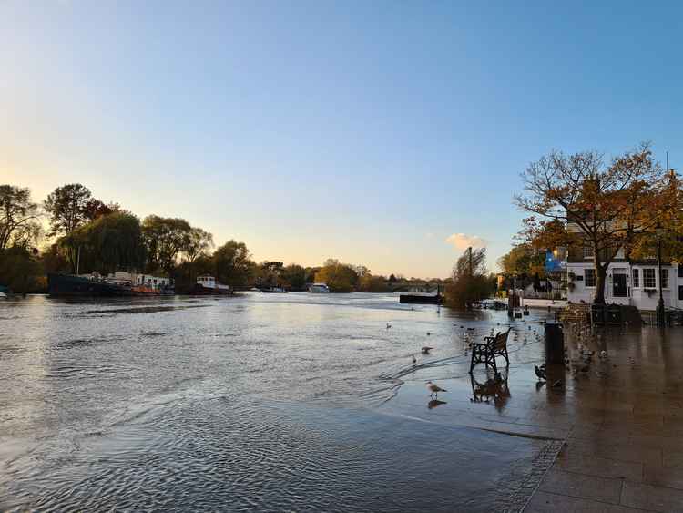 High tide on the river front