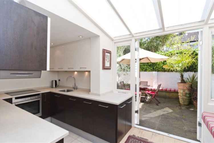 Kitchen looking out onto the back garden