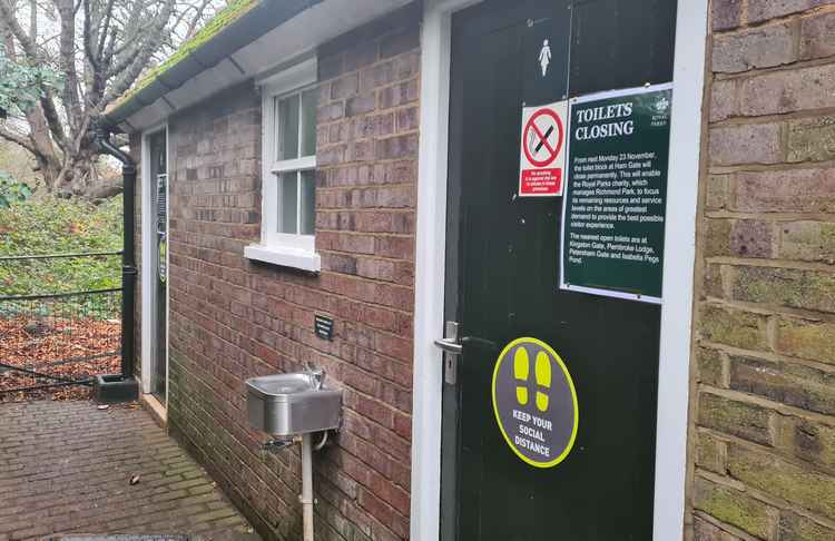 Now-closed toilets at Ham Gate