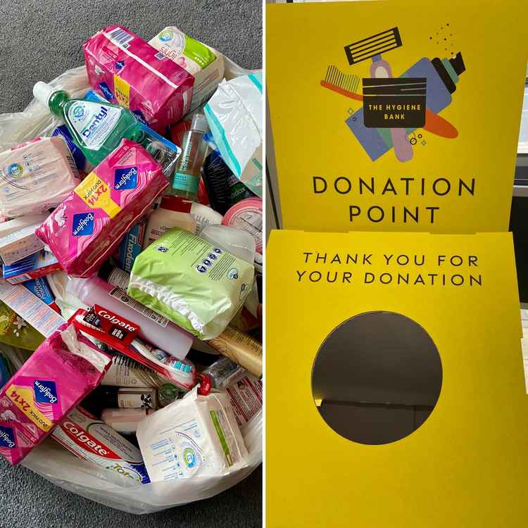 One of the drop-off points for the Hygiene Bank