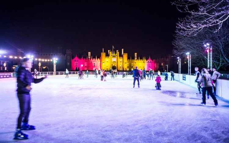 The rink at night