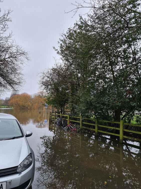 Cars and bikes got a bit wet!