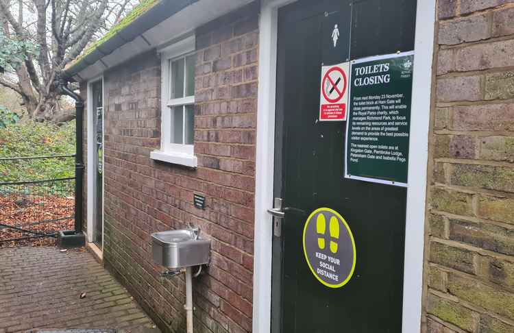 The now-closed toilets at Ham Gate