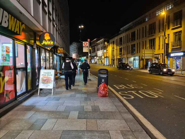 Richmond town centre at night