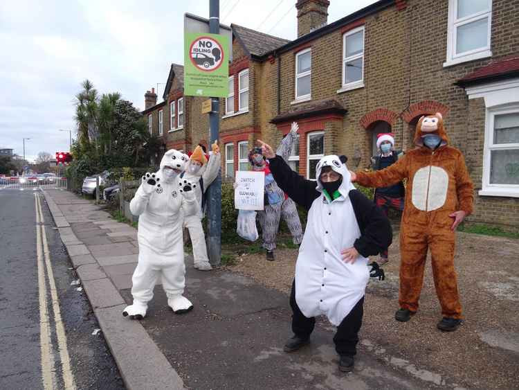 Members of Extinction Rebellion Richmond in costume