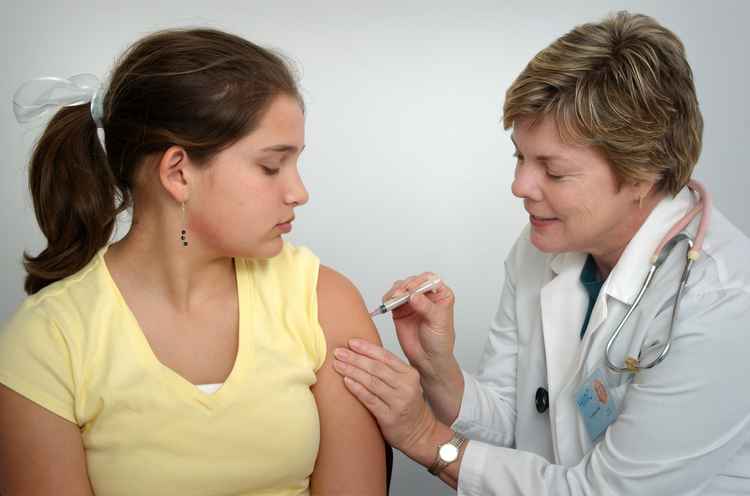The vaccine will go into a patient's deltoid