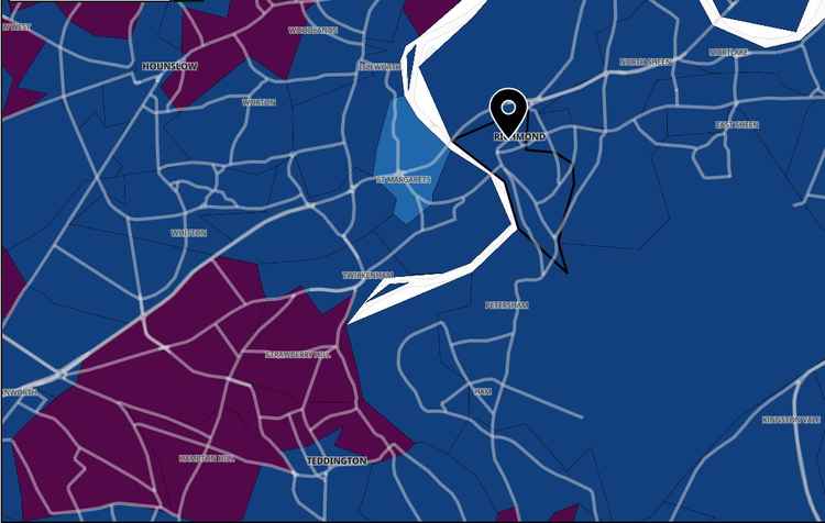 Heat map shows the spread of coronavirus across Richmond borough