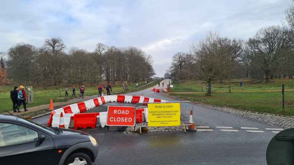 The scene at 1.30pm in Richmond Park