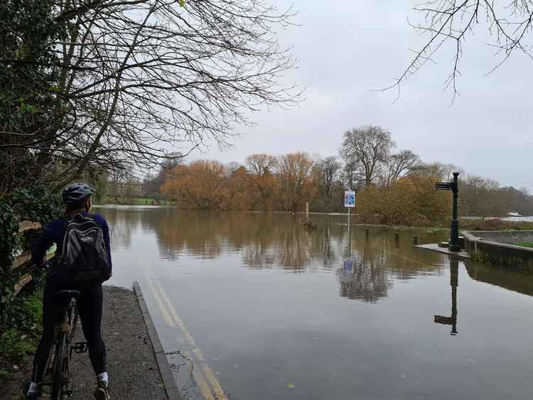 Water rising at the bottom of River Lane