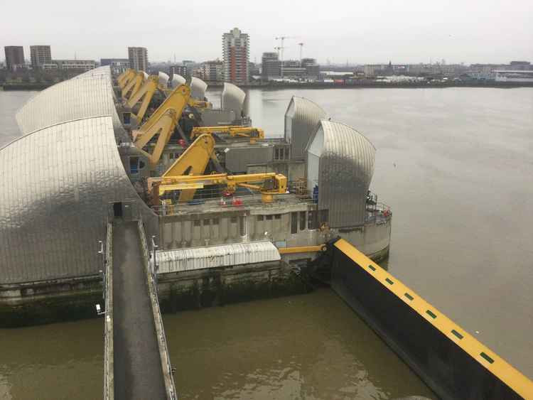 The Thames Barrier. Photo from @AlanBarrierEA