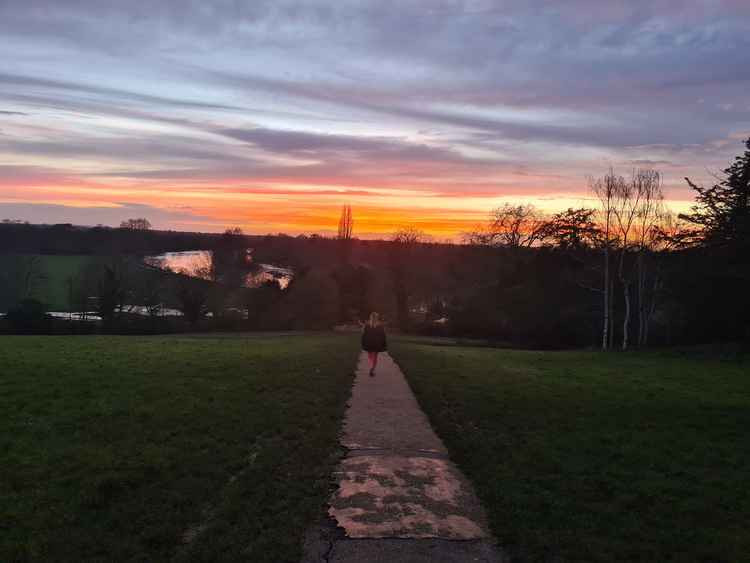 The steps heading down to Petersham Road