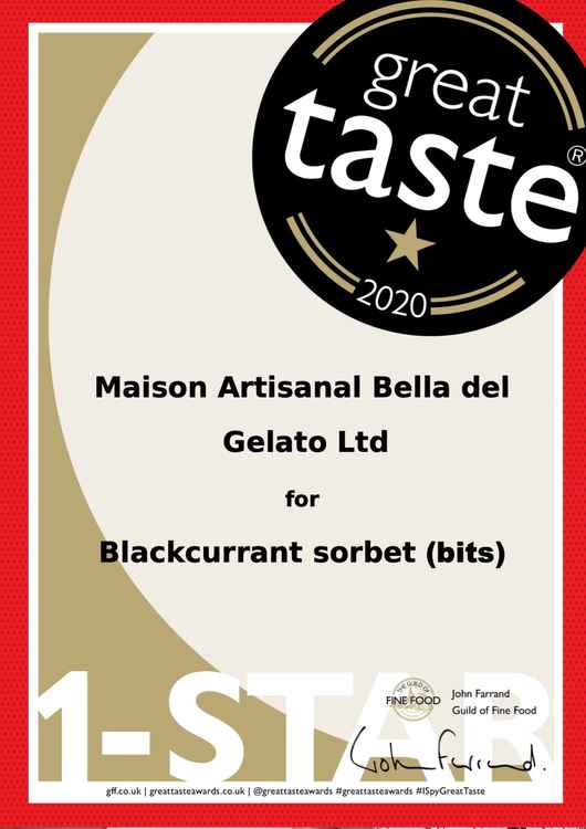 Bella del Gelato also won four 1 Star Awards Bella del Gelato also won four 1 Star Awards