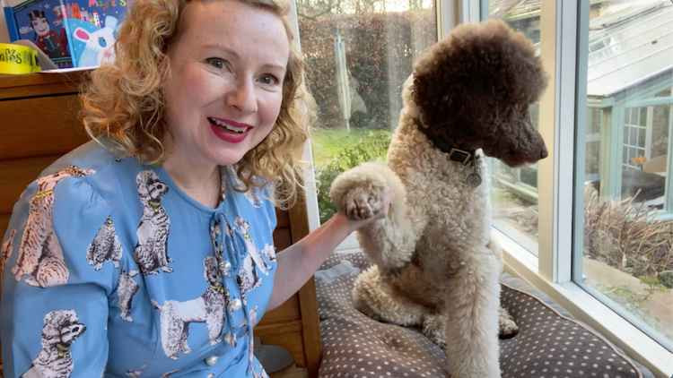 Bestselling illustrator Lydia Monks with her dog Chadwick