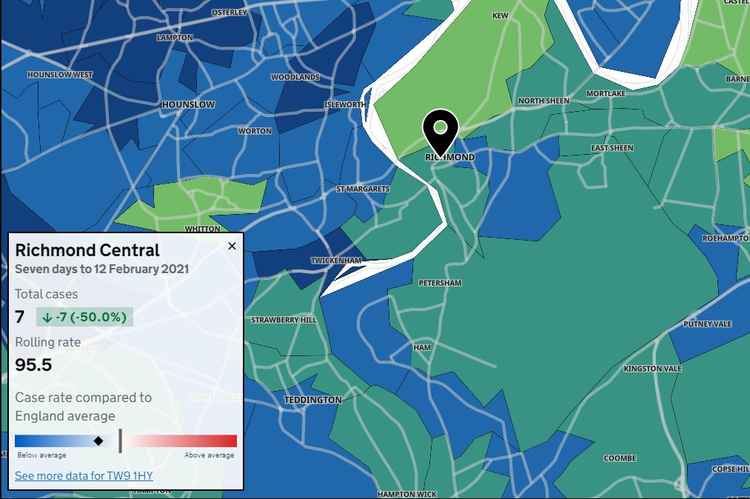 Covid cases across the borough