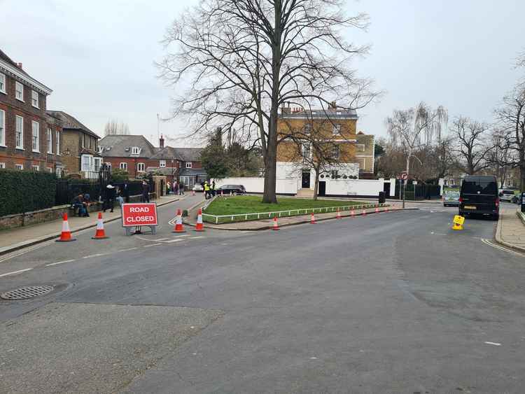 Old Palace Lane has been shut