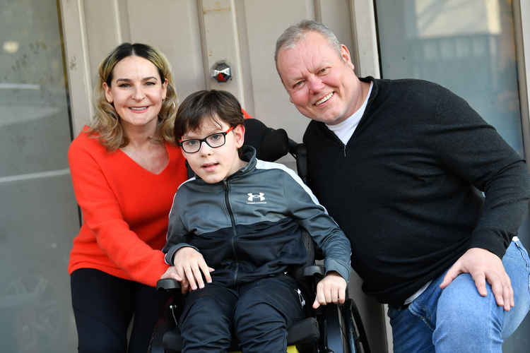 With Mum Catherine Michel, 49, and Dad Simon Muderack (picture: Darren Pepe)